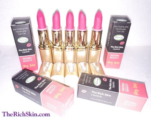 SON DƯỠNG MÔI HANDMADE CAO CẤP LIPSTICK – MÀU HỒNG BABY